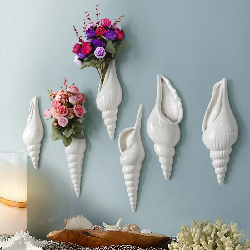 SeaShell Haven: macetero colgante para decoración costera