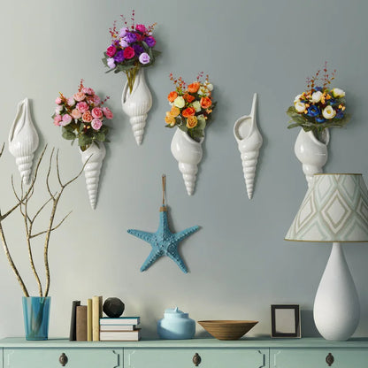 SeaShell Haven: macetero colgante para decoración costera